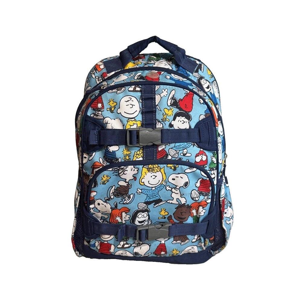 Snoopy Peanuts 2017 Pottery Barn Kids Mackenzie Small Blue Backpack